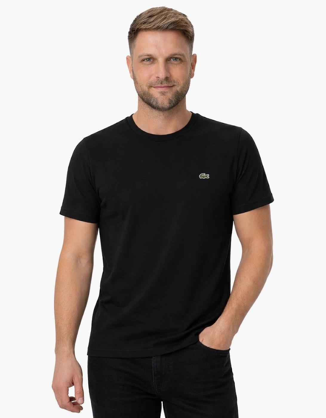 Lacoste Cotton Pima Crew Neck T-Shirt Black