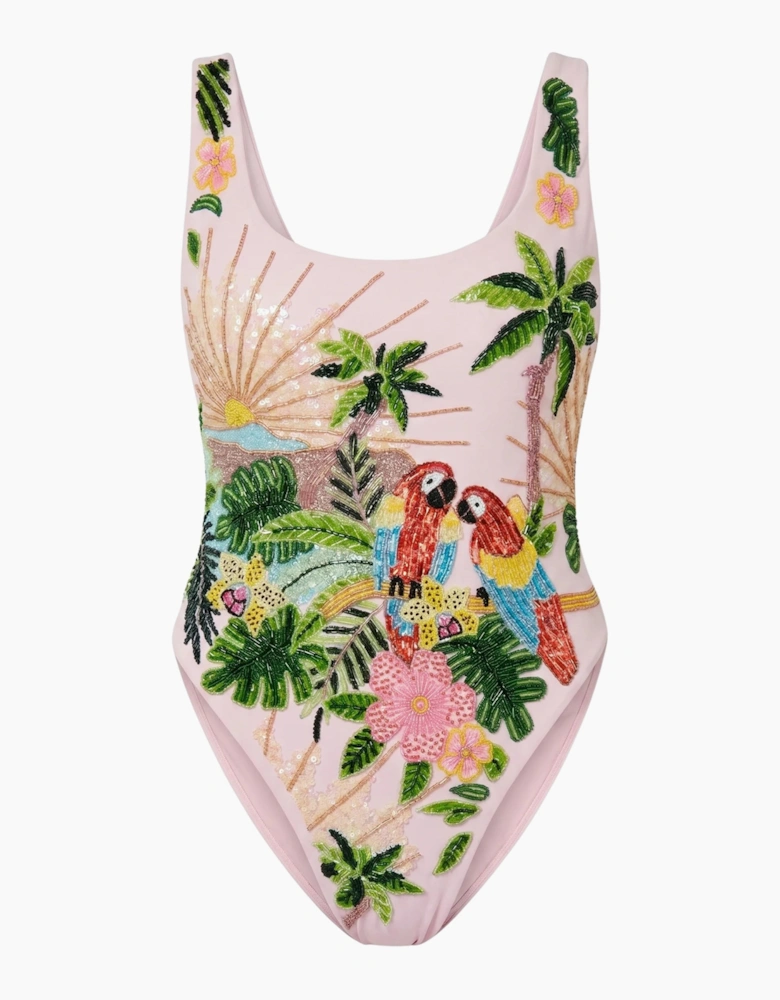 Maya Scoop Back Tropical Swimsuit