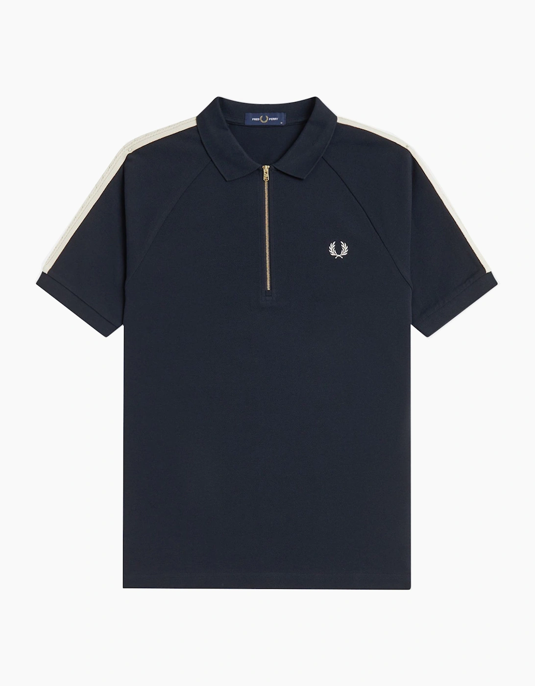 Fred Perry Men's Black Cable Taped Polo Shirt Navy  44 Xxl