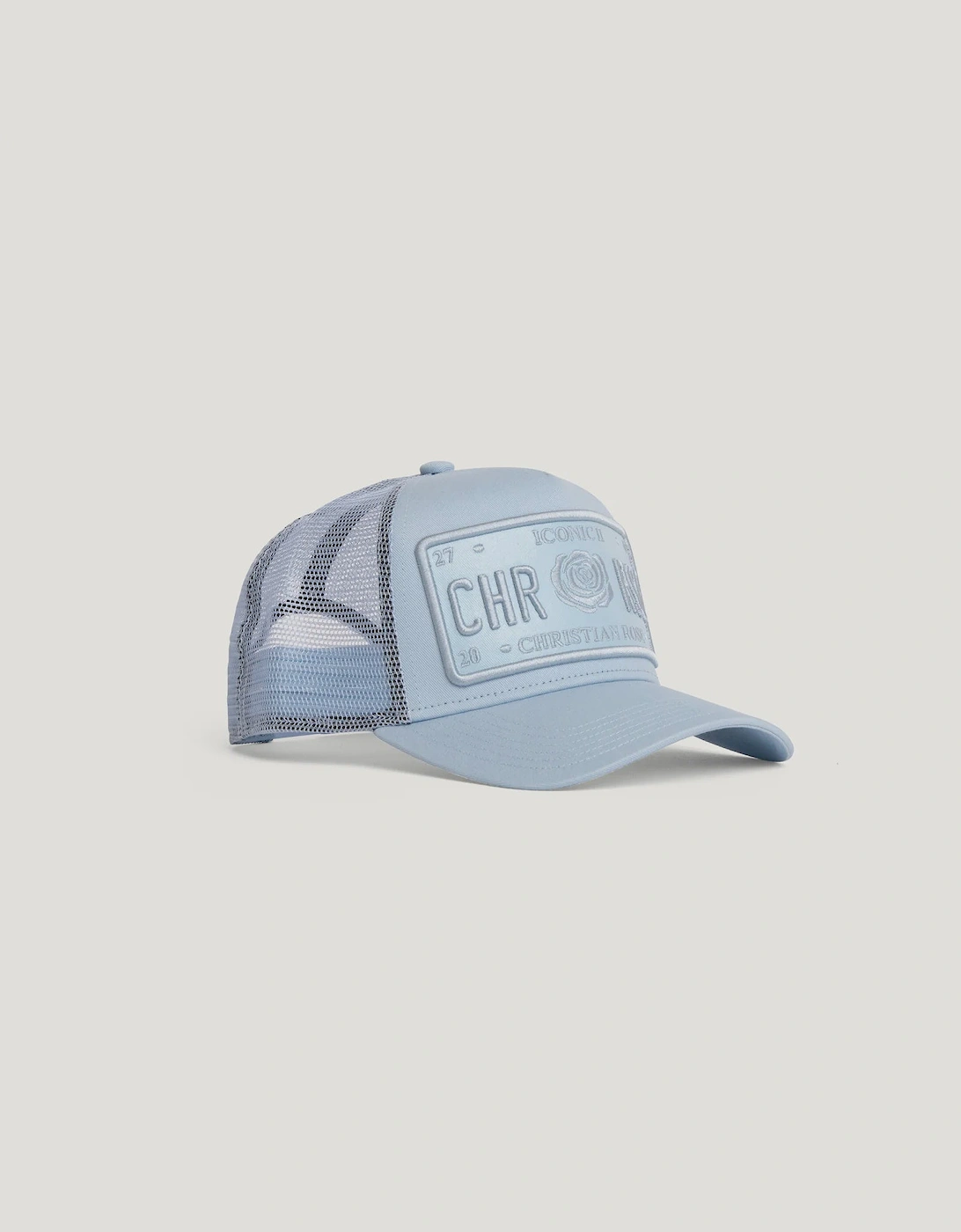 Christian Rose Unisex Blue Iconic Ii Vinyl Trucker Cap - Ice