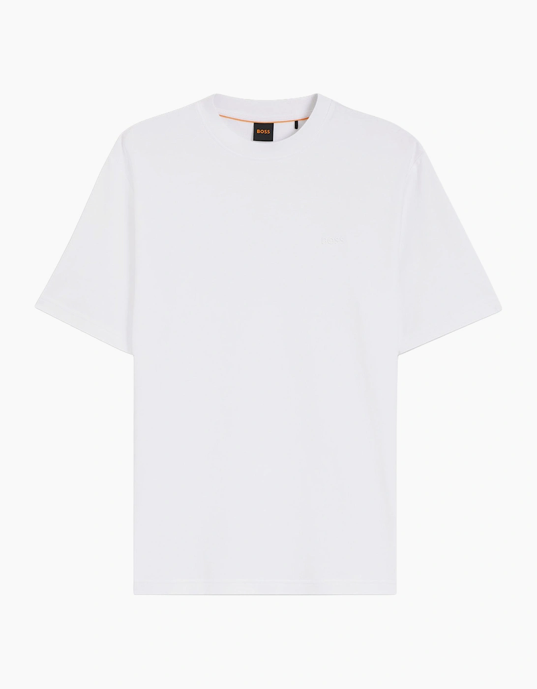 Hugo Boss Men's White Boss Te Interlock Relaxed Fit T-Shirt - Size: 42