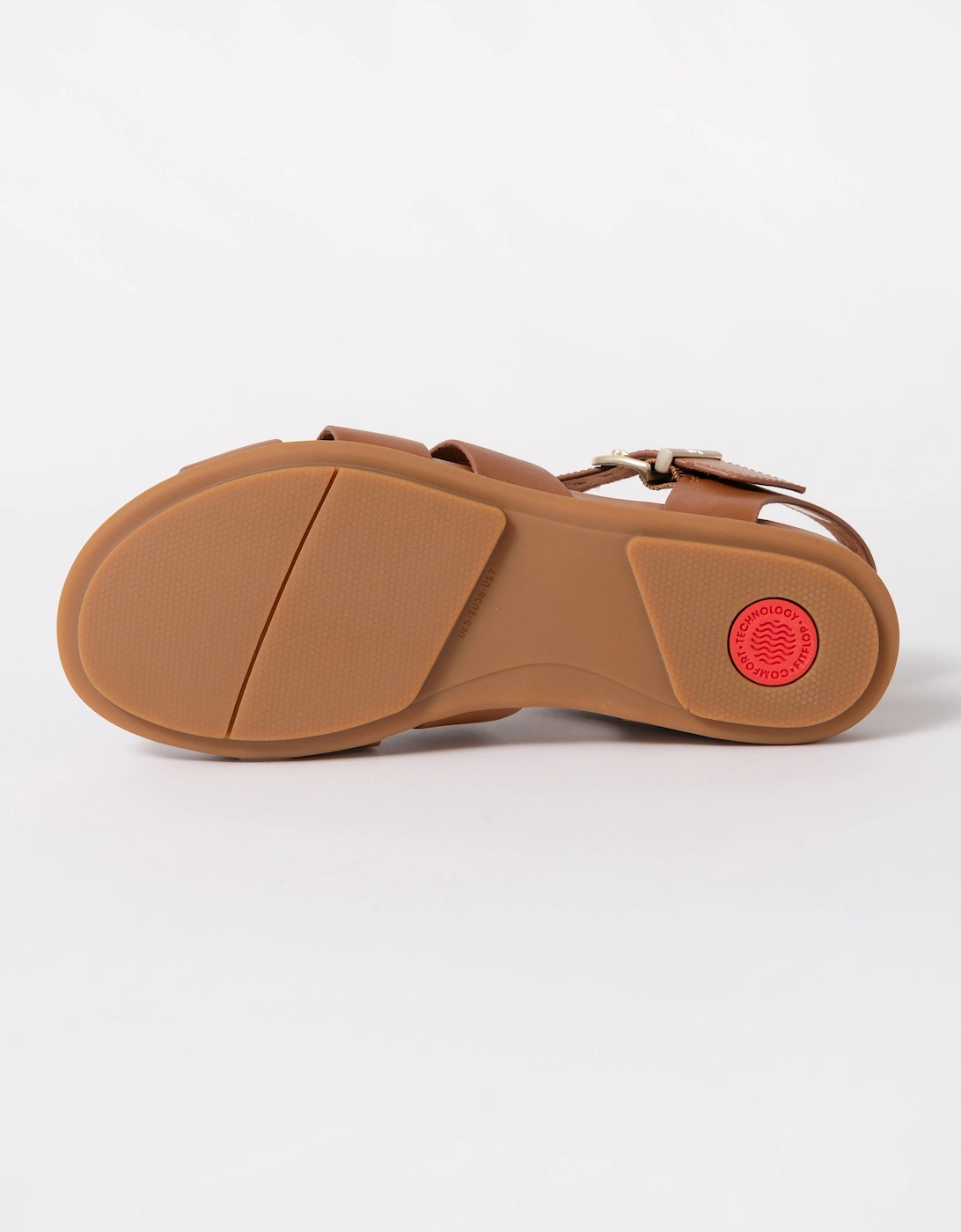 FitFlop Womens Gracie Leather Fisherman Sandals - Deep Tan C15