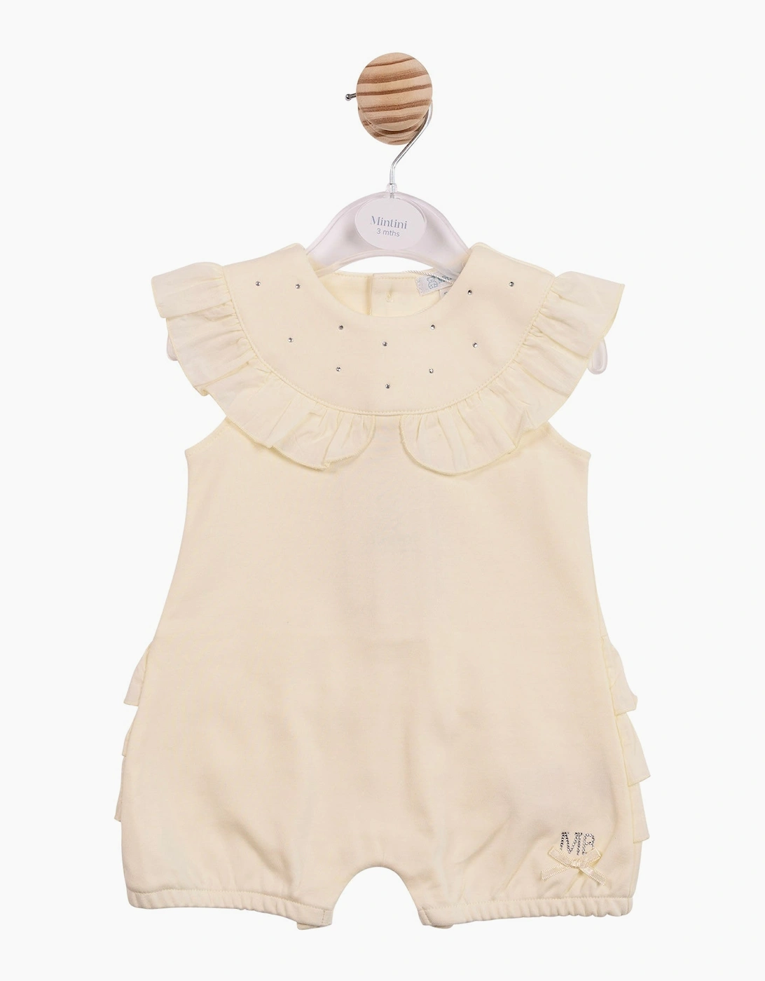 Girls Lemon Yellow Soft Jersey Romper, 3 of 2