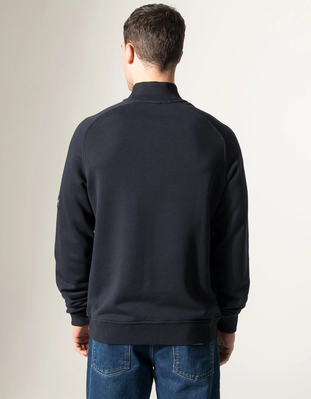 Relaxed Fit Boston Logo Quarter Zip Sweatshirt