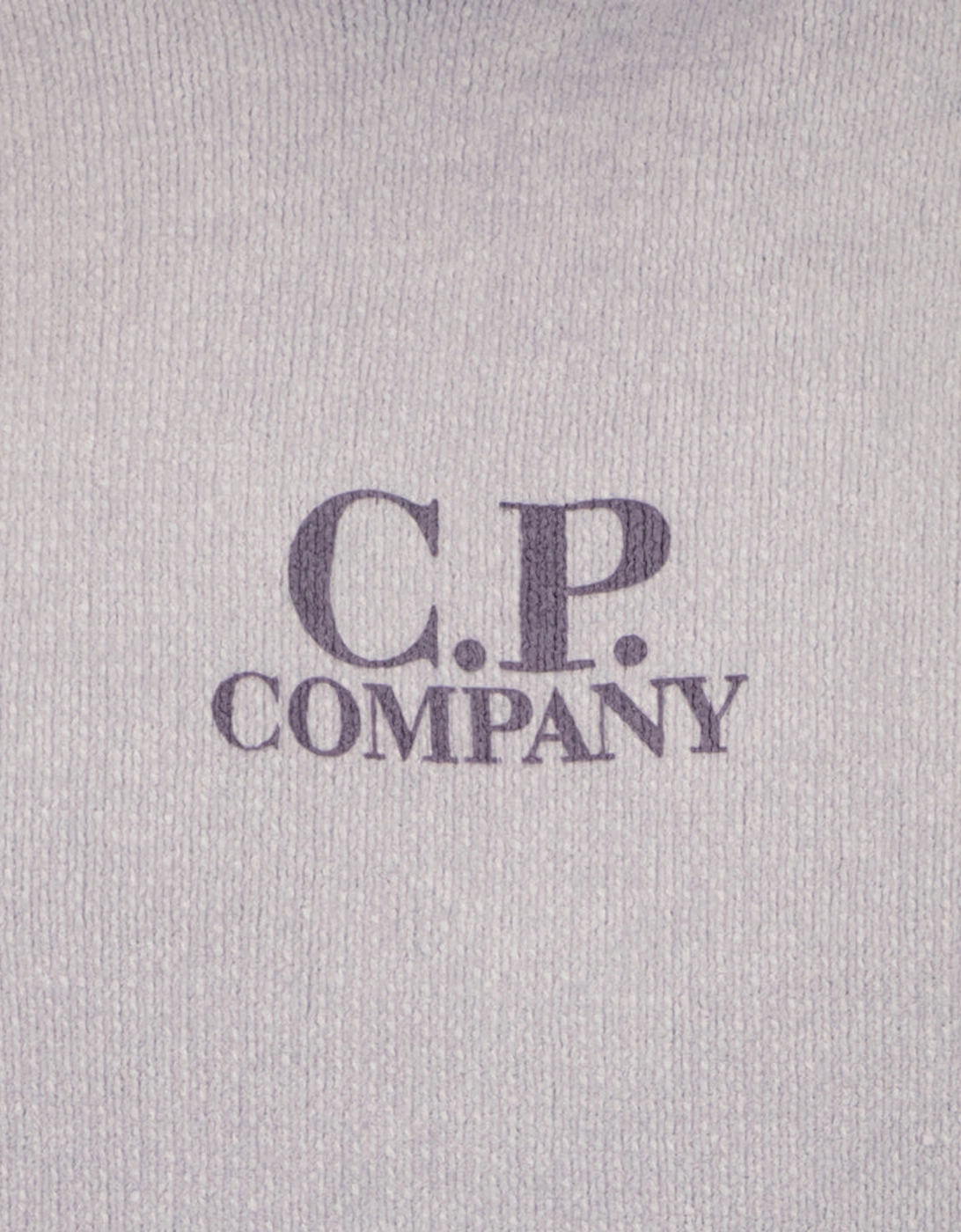 Chenille Two Tone Hooded Logo Knit