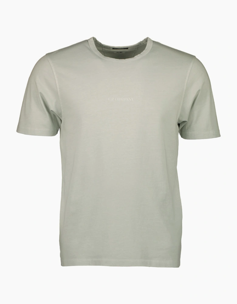 Resist Dyed Logo Print T-Shirt
