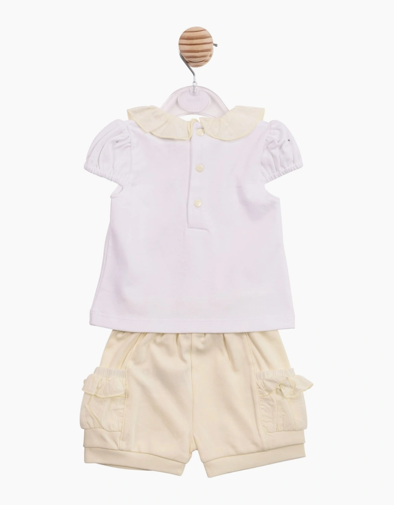 Girls Lemon Yellow Soft Jersey Short Set