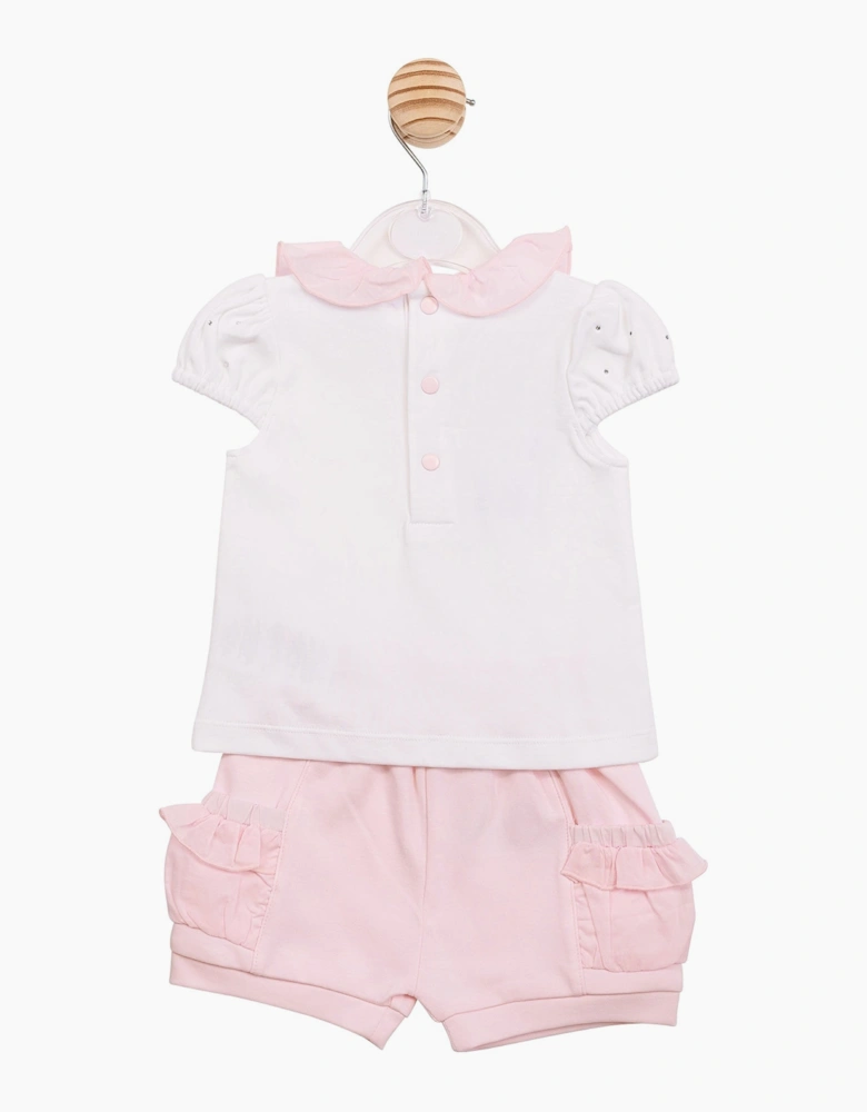 Girls Pale Pink Soft Jersey Short Set