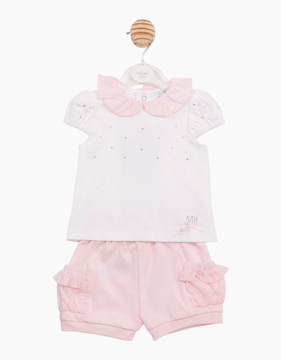 Girls Pale Pink Soft Jersey Short Set