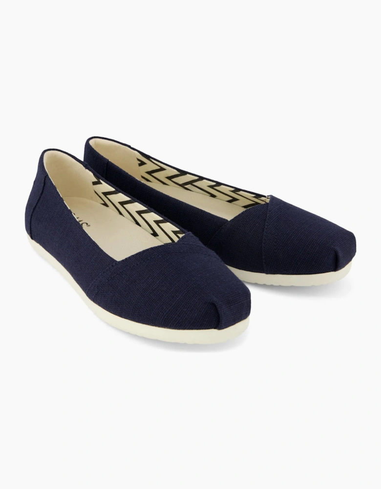 TOMS ALPARGATA BALLET Womens Ballerina Shoes Navy