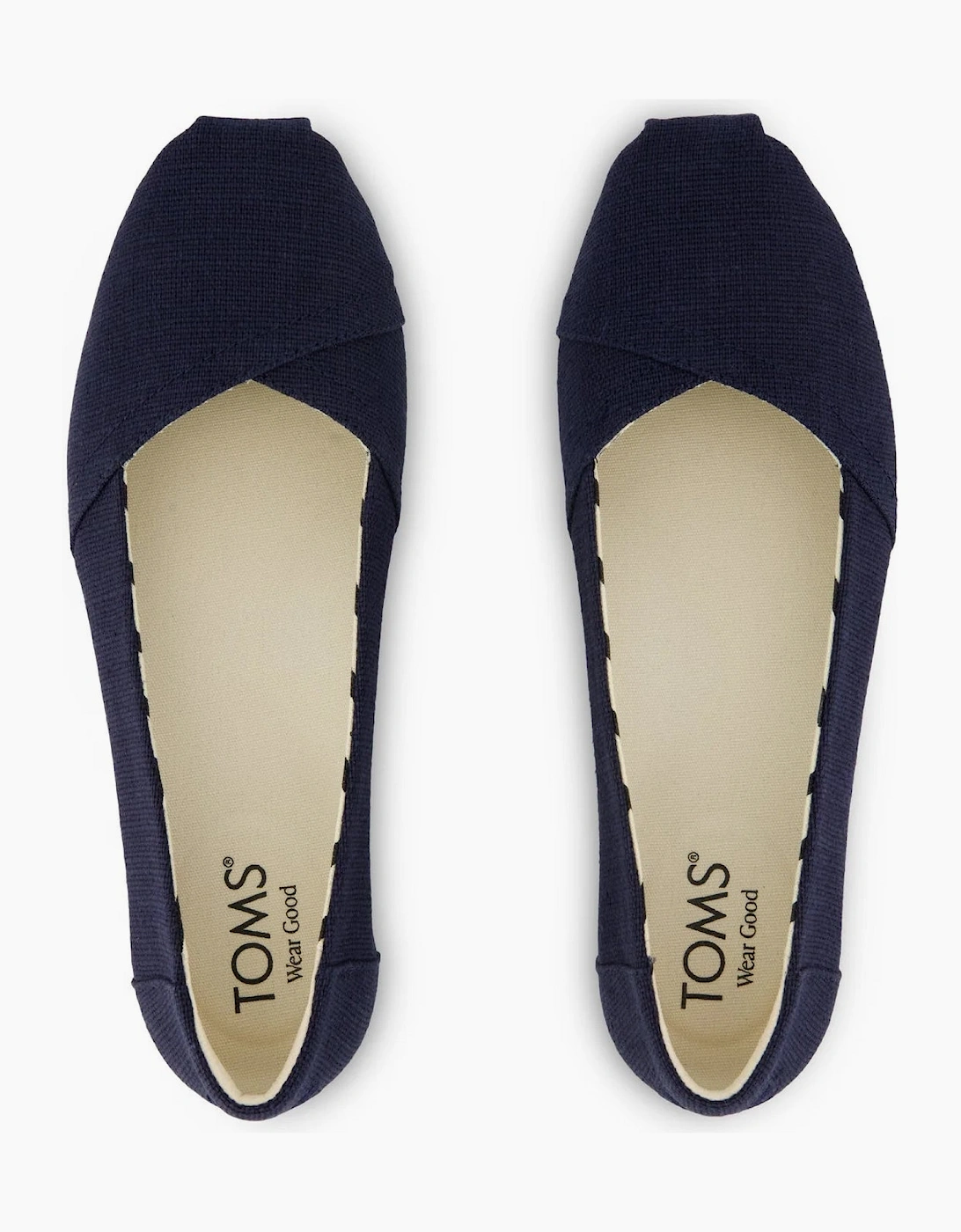 TOMS ALPARGATA BALLET Womens Ballerina Shoes Navy