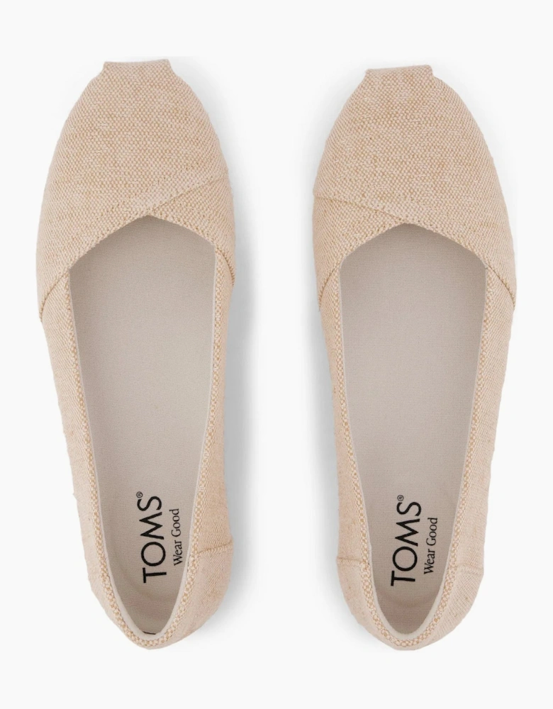 TOMS ALPARGATA BALLET Womens Ballerina Shoes Gold