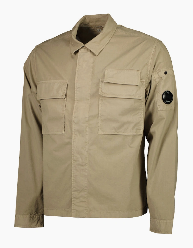 Gabardine Half Zip Lens Overshirt