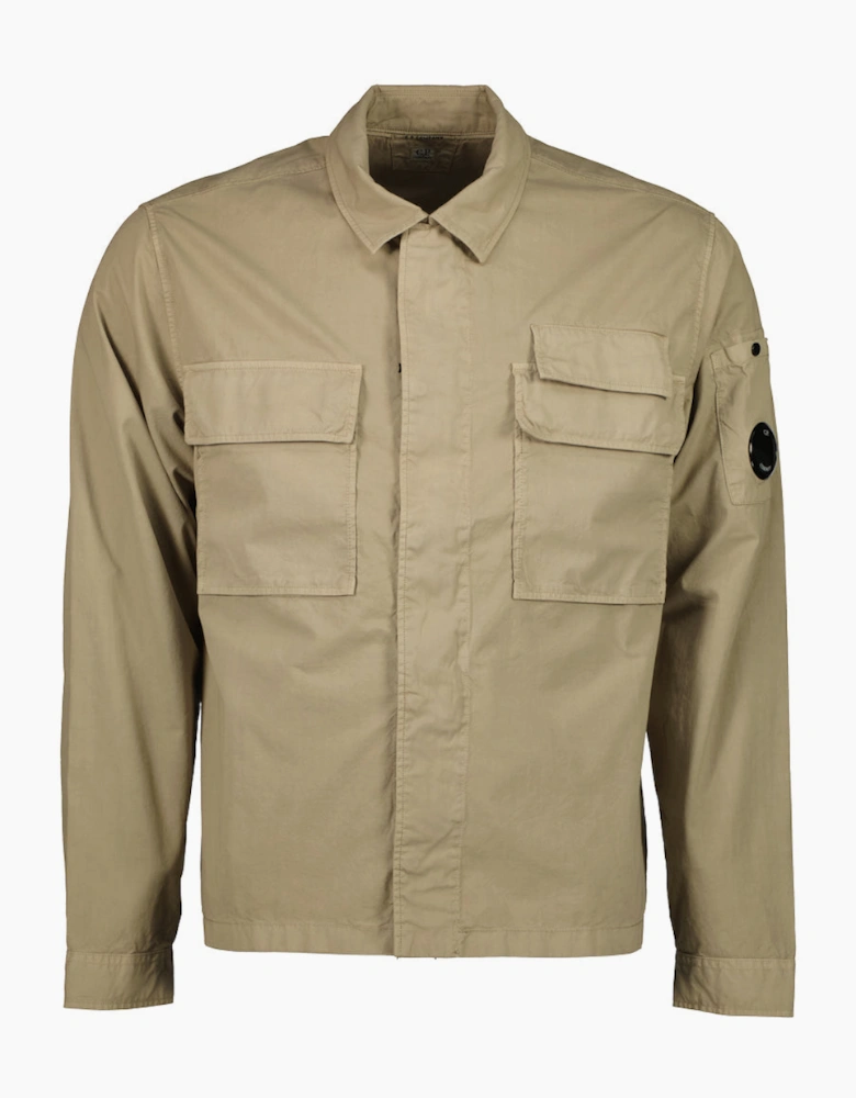 Gabardine Half Zip Lens Overshirt