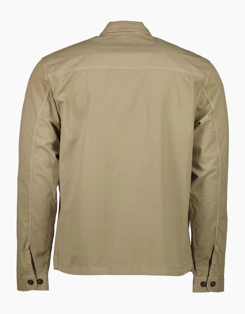 Gabardine Half Zip Lens Overshirt