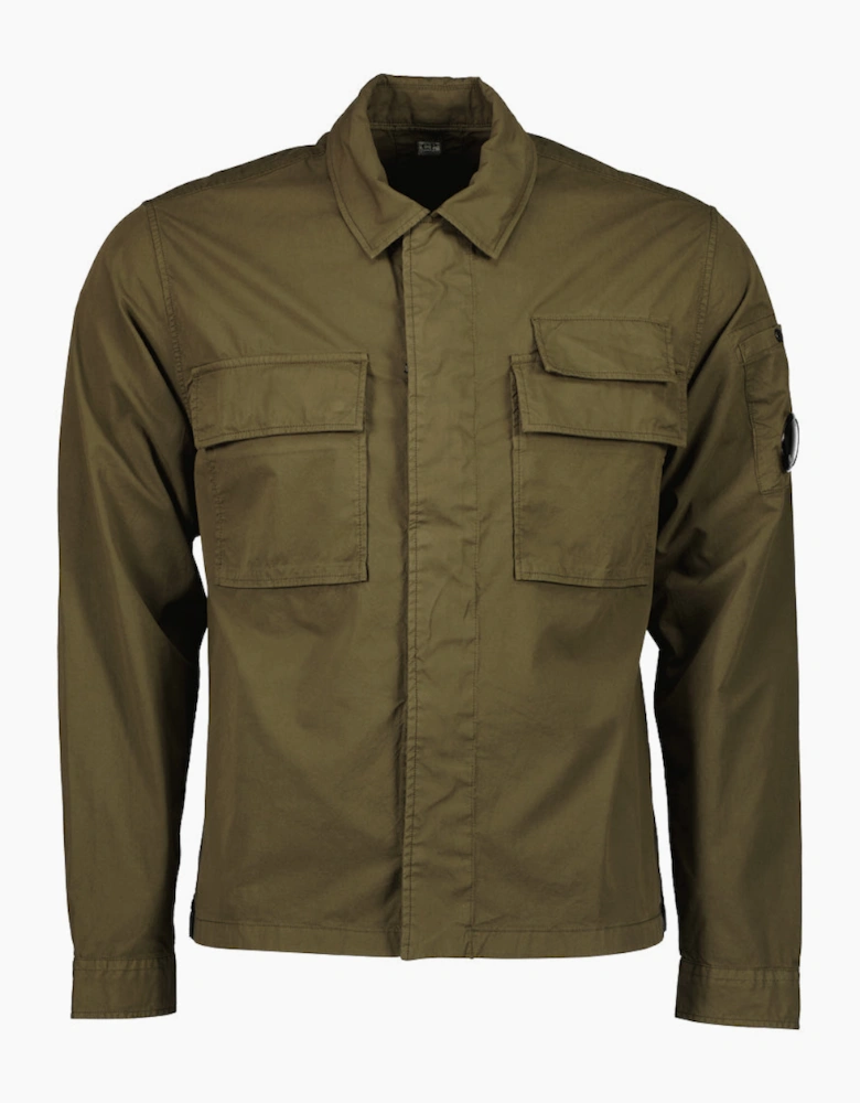 Gabardine Half Zip Lens Overshirt
