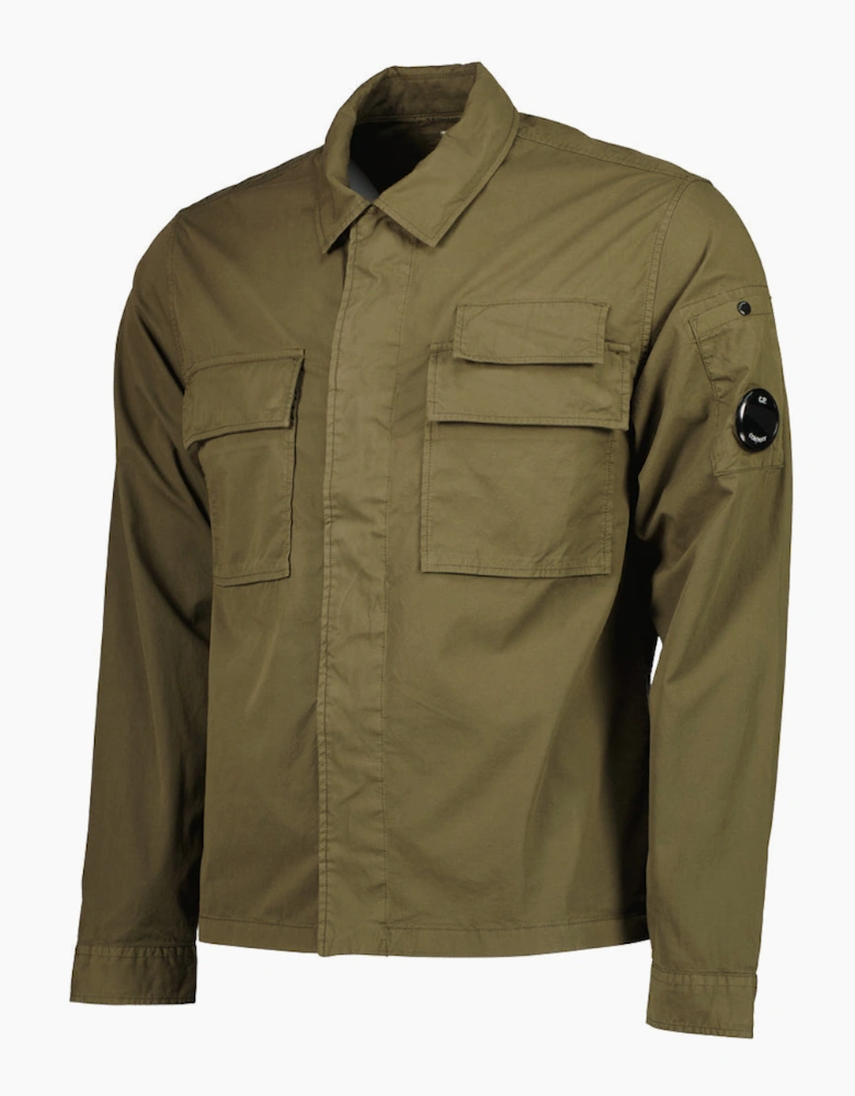Gabardine Half Zip Lens Overshirt