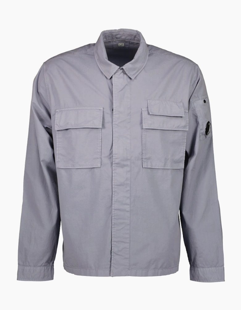 Gabardine Half Zip Lens Overshirt