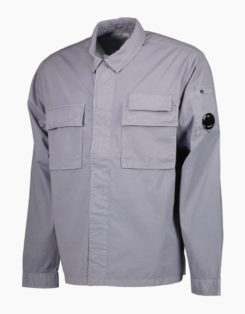 Gabardine Half Zip Lens Overshirt