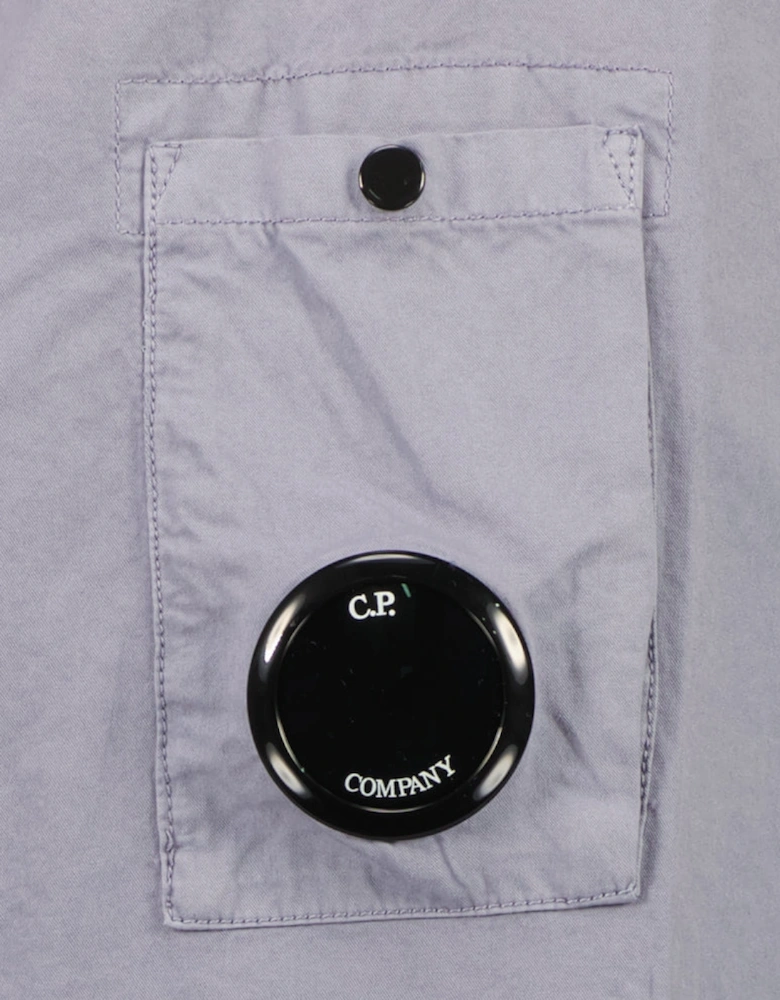 Gabardine Half Zip Lens Overshirt