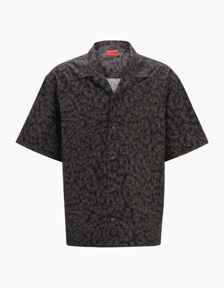 Egeeno Oxford Notch Collar Short Sleeve Shirt