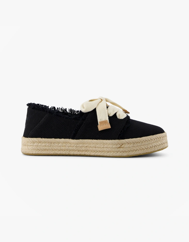 TOMS CAROLINA LACE UP Womens Espadrille Shoes Black