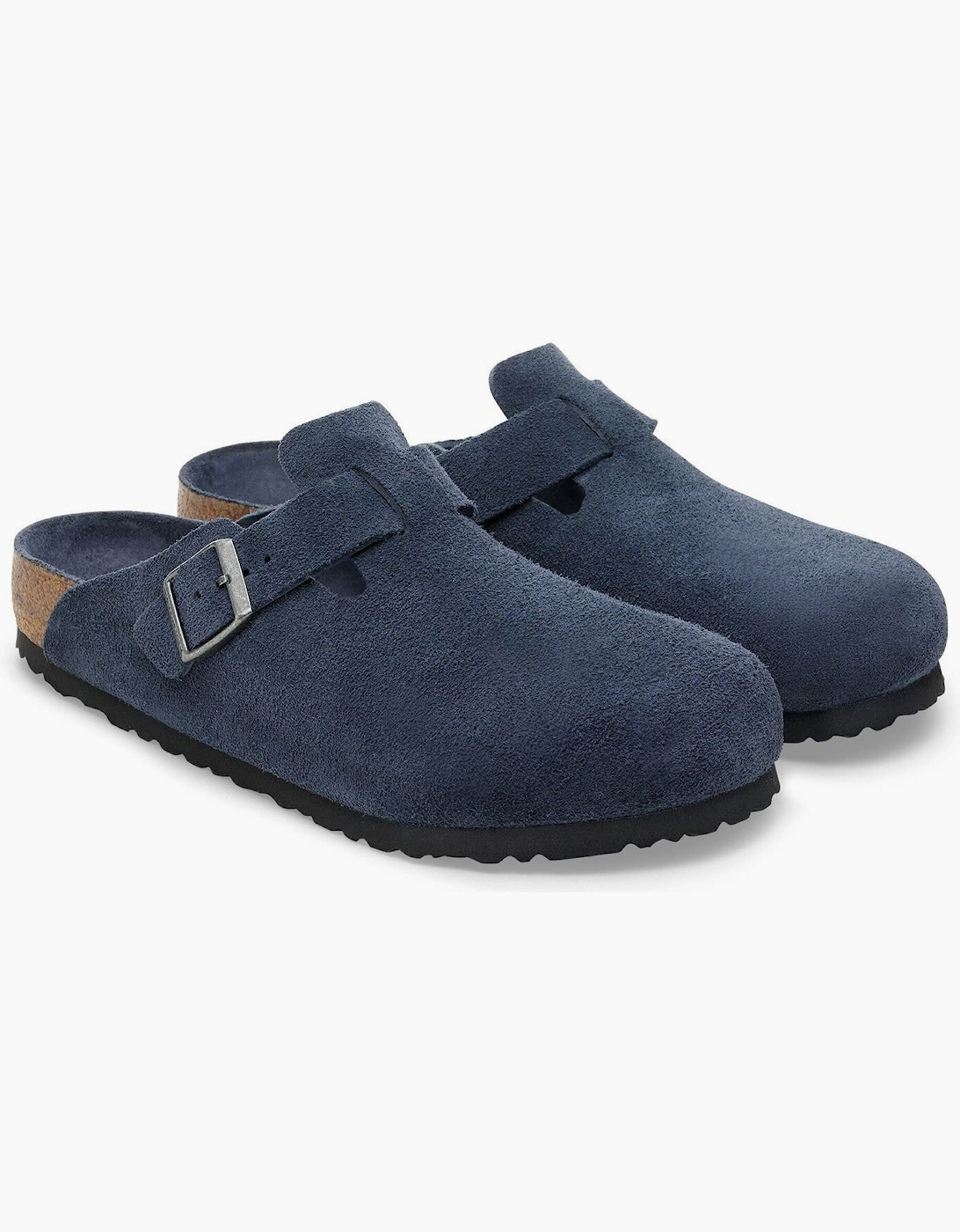 Birkenstock Boston Women's Navy Soft Footbed Unisex Suede Clogs - New Tonal Fb  7.5 Size Uk7.5 Eu41 Regular
