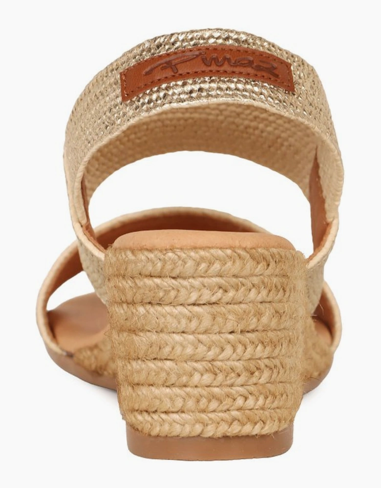 Band Womens Wedge Heel Sandals
