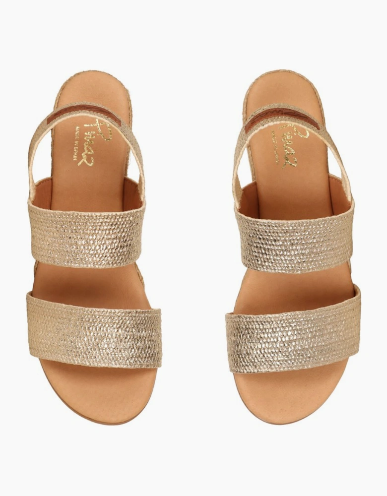 Band Womens Wedge Heel Sandals