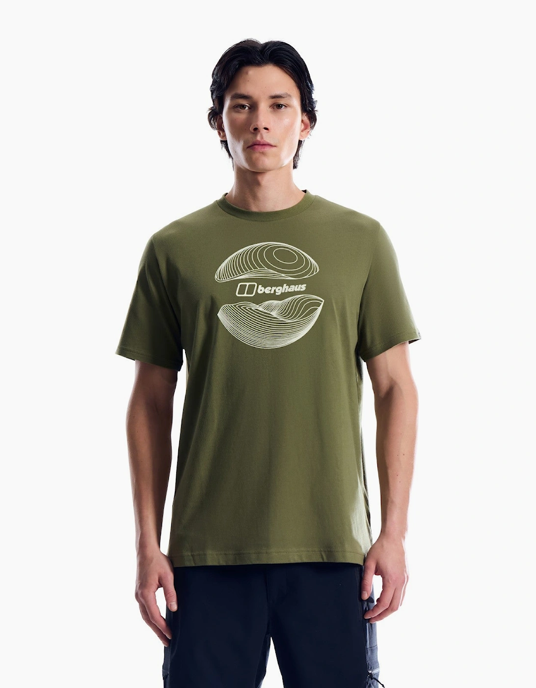 Berghaus Men's Tan Curvature Essential Short Sleeve T-Shirt - Size 42