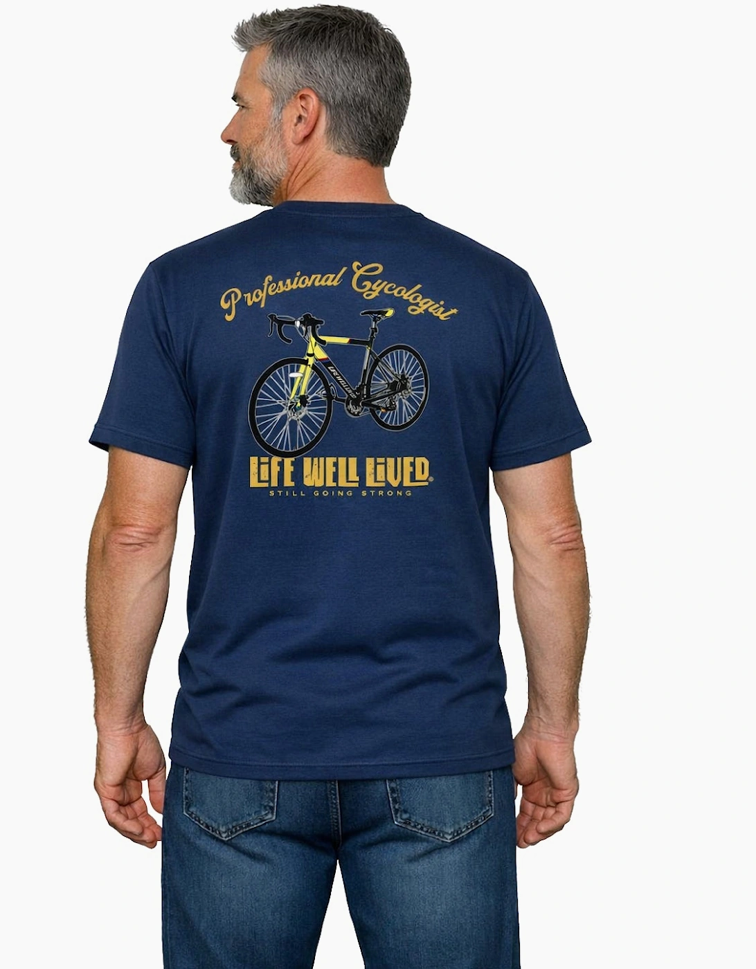 Life Well Lived Mens Professional Cycologist Short Sleeve T-Shirt, 2 of 1