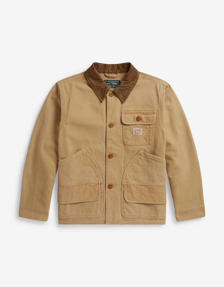 Ralph Lauren Boys Canvas Light Weight Jacket in Beige