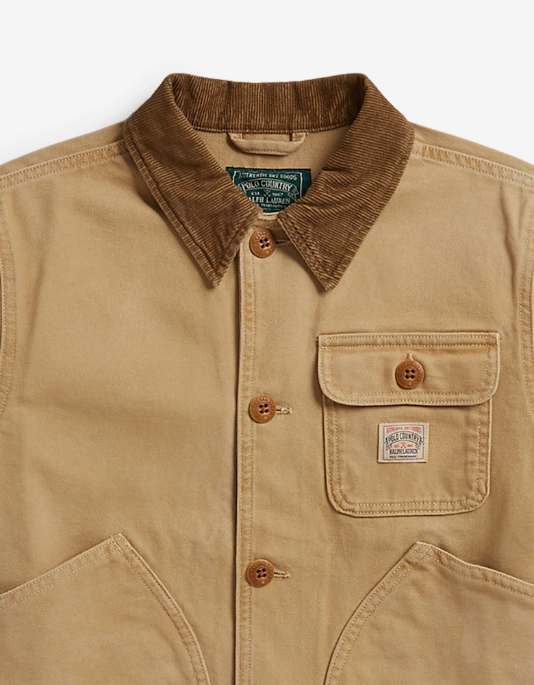 Ralph Lauren Boys Canvas Light Weight Jacket in Beige