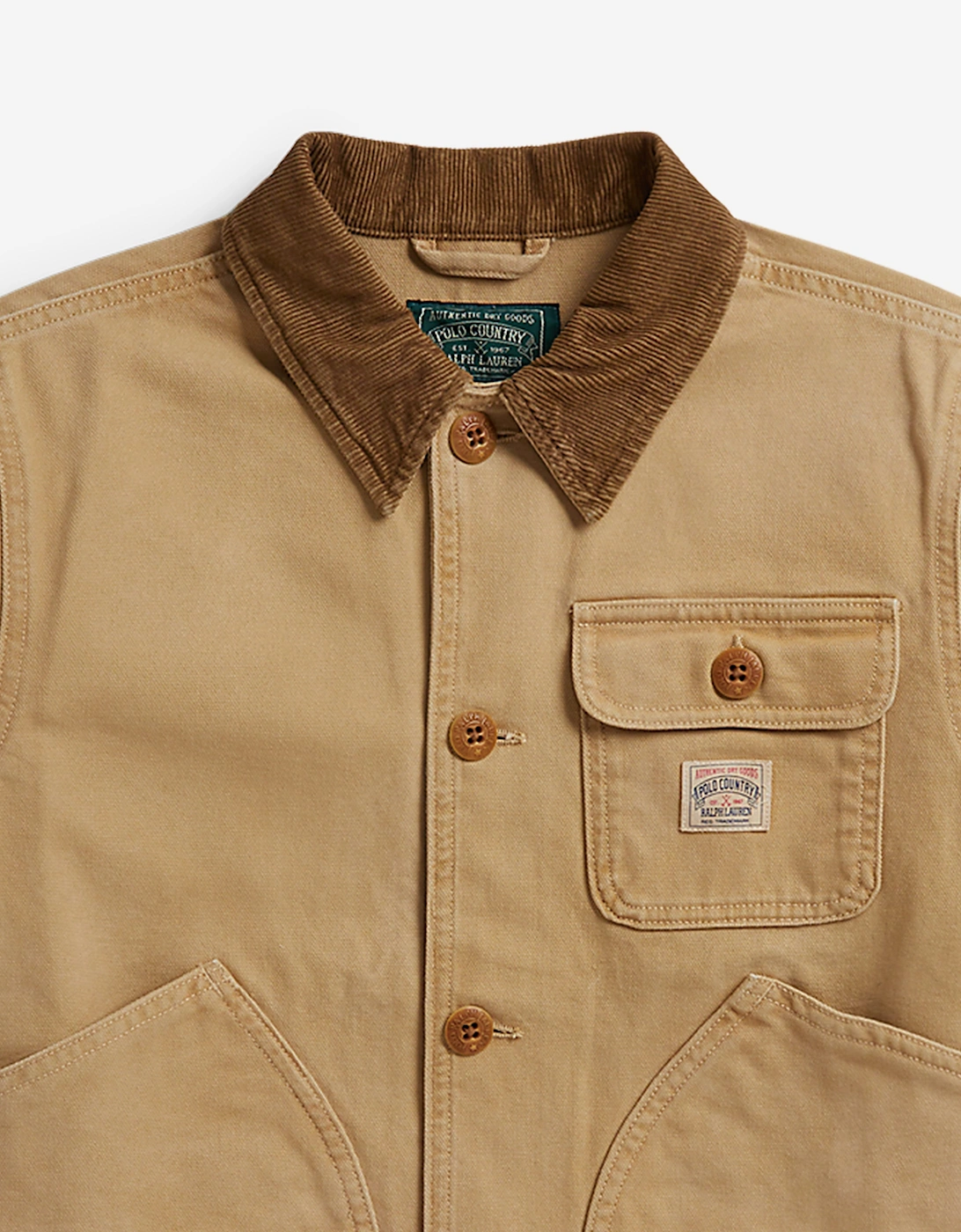 Ralph Lauren Boys Canvas Light Weight Jacket in Beige