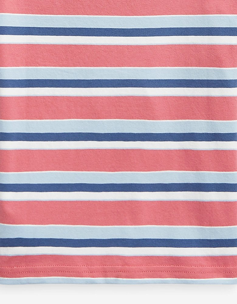Ralph Lauren Boys Striped Logo T-Shirt in Pink