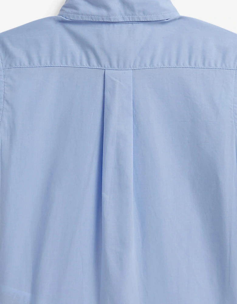 Ralph Lauren Boys Poplin Logo Shirt in Blue
