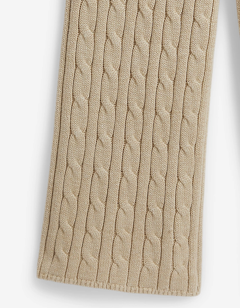 Ralph Lauren Girls Cable Knit Pants in Beige