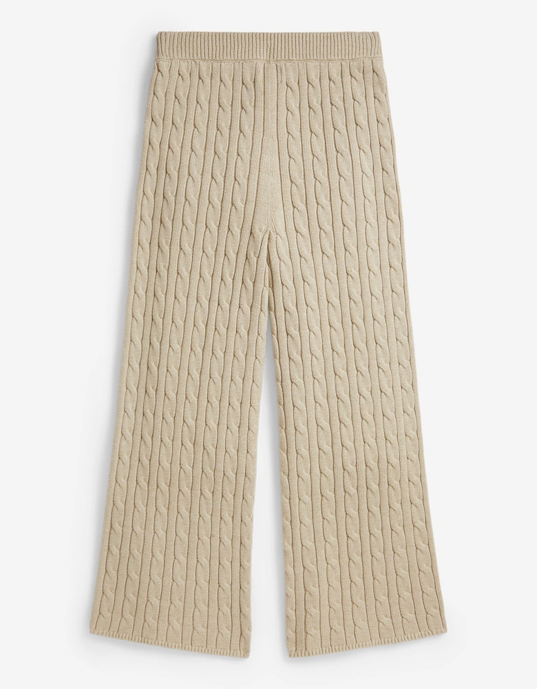 Ralph Lauren Girls Cable Knit Pants in Beige