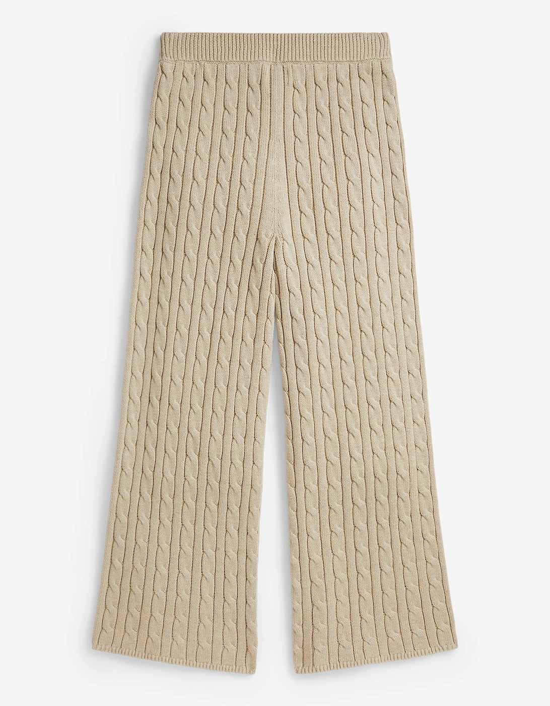 Ralph Lauren Girls Cable Knit Pants in Beige