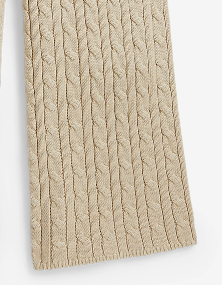 Ralph Lauren Girls Cable Knit Pants in Beige