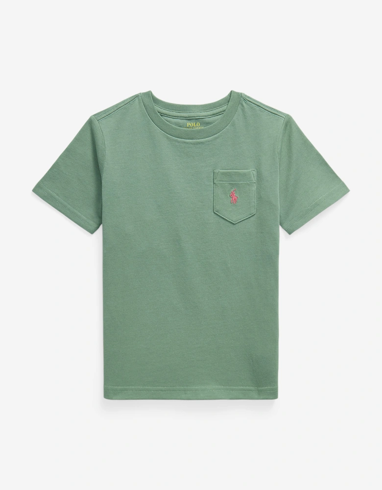 Ralph Lauren Boys Jersey Pocket T-Shirt in Green
