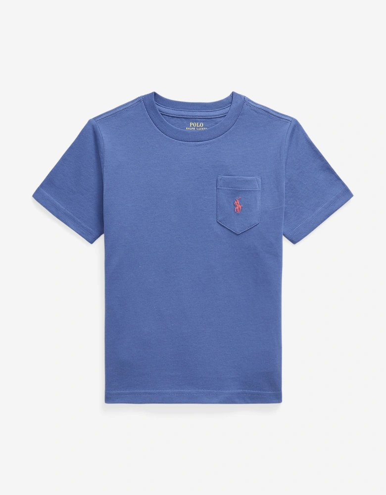 Ralph Lauren Boys Jersey Pocket T-Shirt in Blue