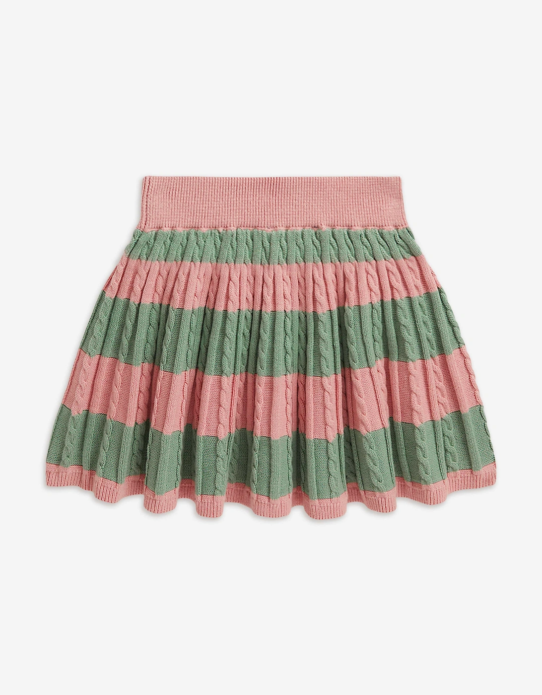 Ralph Lauren Girls Striped Skirt Set in Pink
