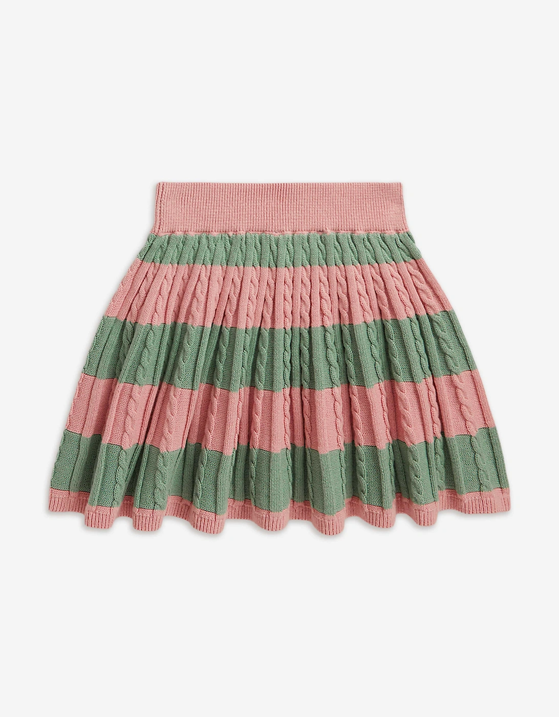 Ralph Lauren Girls Striped Skirt Set in Pink