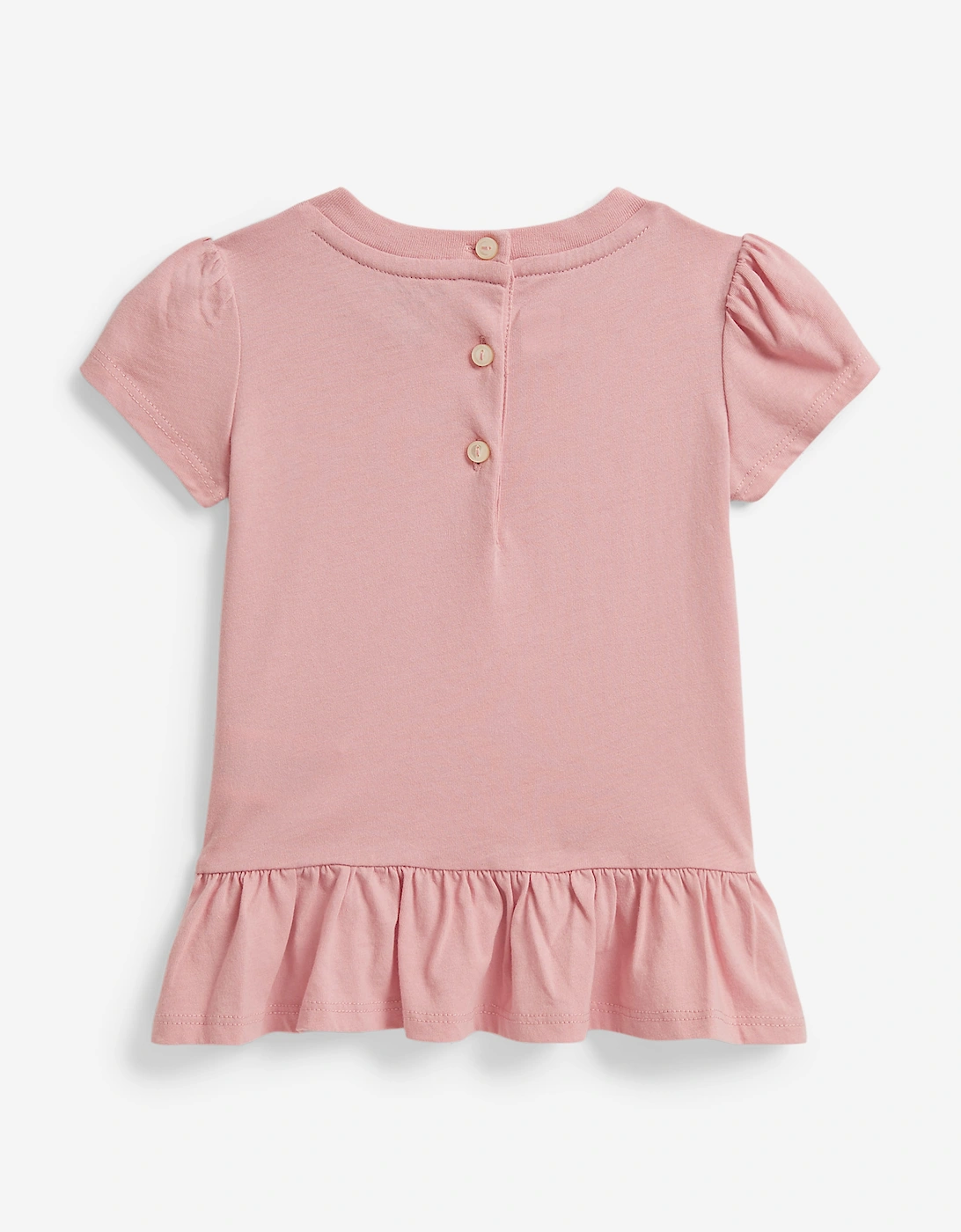 Ralph Lauren Baby Girls Polo Bear Jersey Dress in Pink