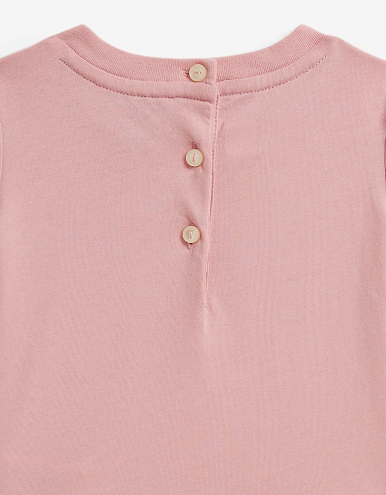 Ralph Lauren Baby Girls Polo Bear Jersey Dress in Pink