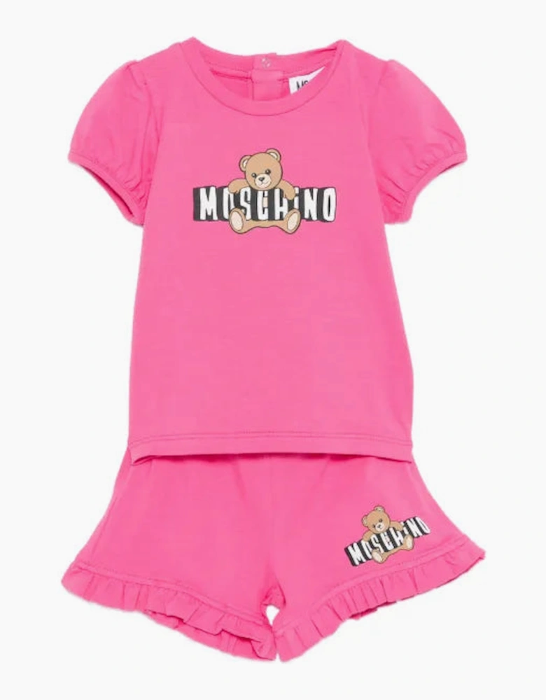 MOSCHINO BABY/TODDLER GIRLS SHORT SET MBG01O