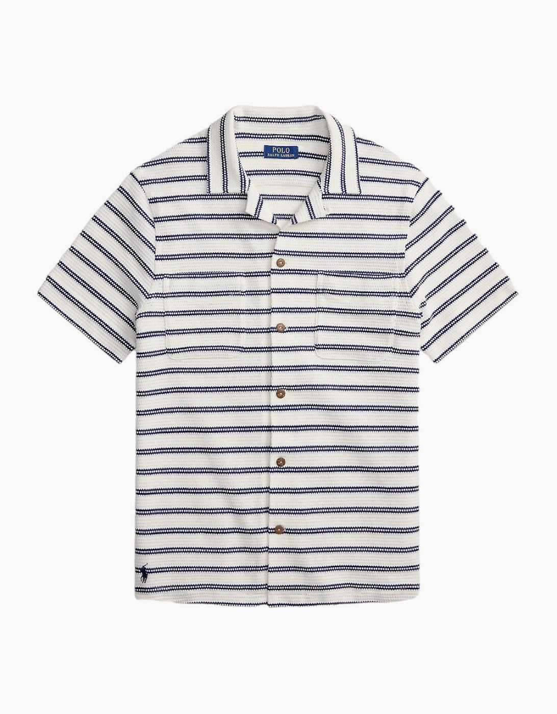 Polo Ralph Lauren Knitted Stripe Sport Shirt 001 Pale Cream
