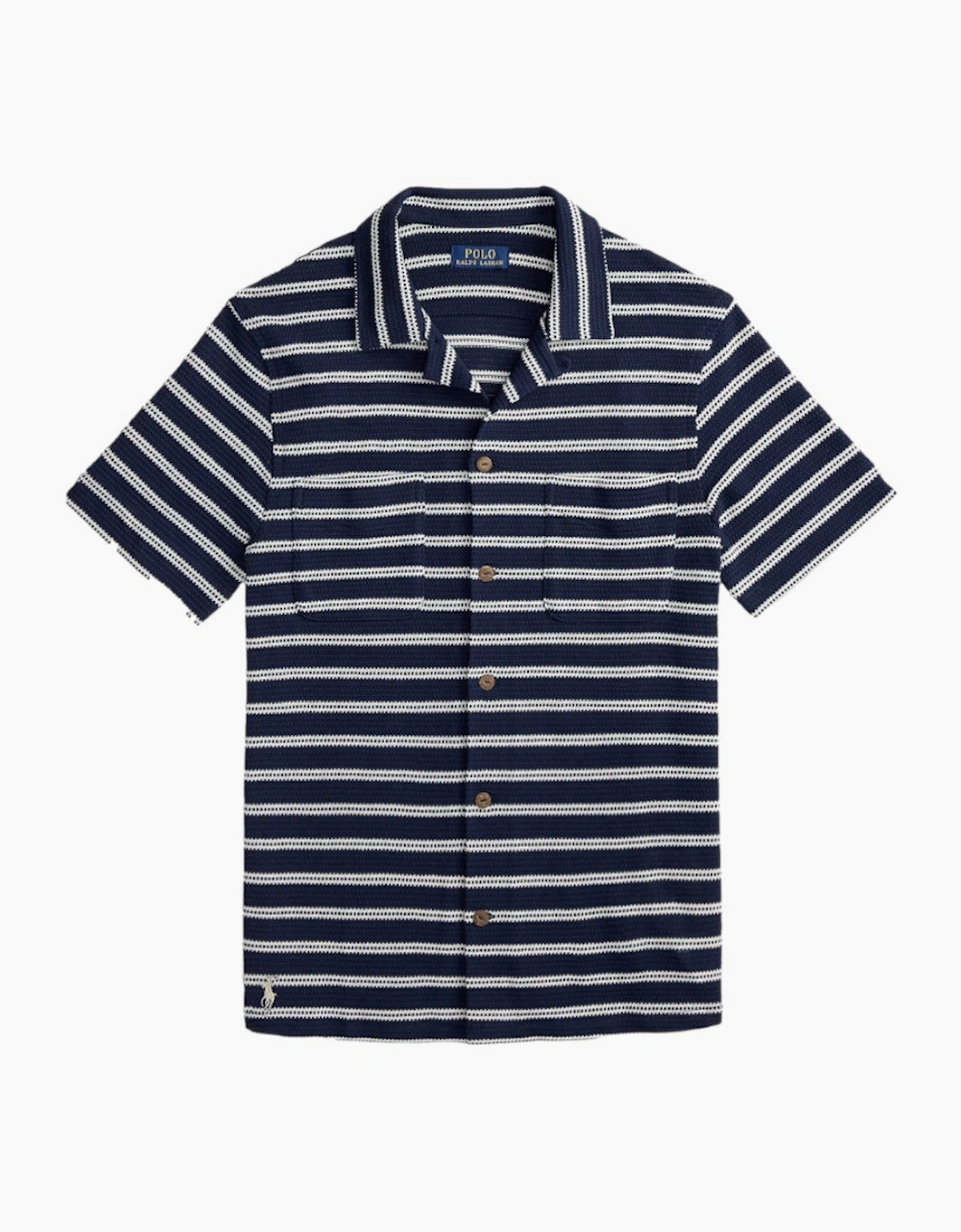 Polo Ralph Lauren Knitted Stripe Sport Shirt 002 Newport Navy