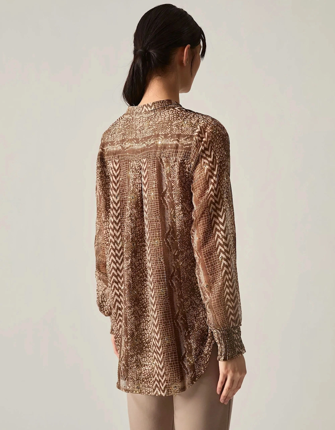 Sequin Animal Print Blouse